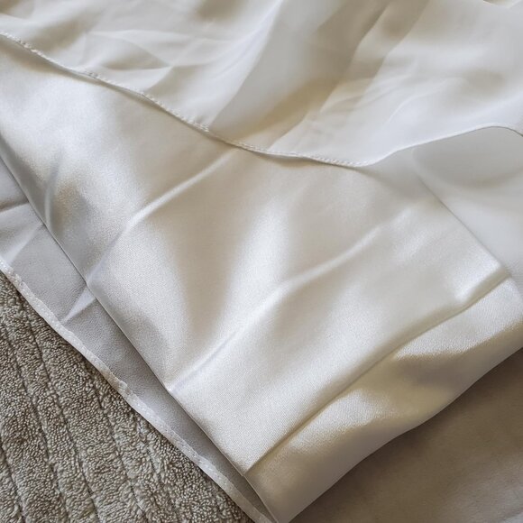 Light In The Box One Shoulder Ivory Kneelength Wedding Dress Size 4 - Picture 7 of 8